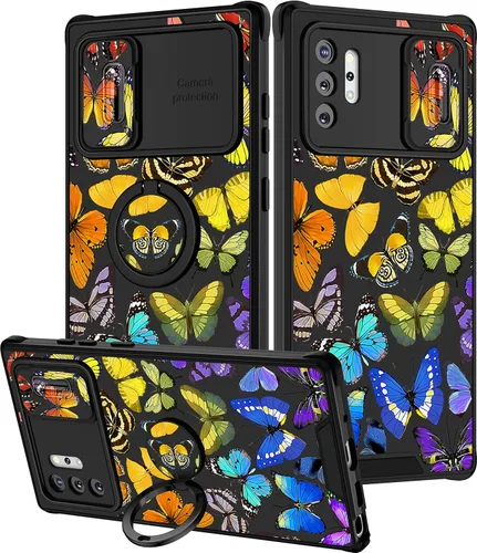 Vista 107 de Funda 2 en 1 para Samsung Galaxy S23 Ultra Flamingo para mujeres y niñas, diseño femenino de flamencos con cubierta deslizante para cámara y soporte