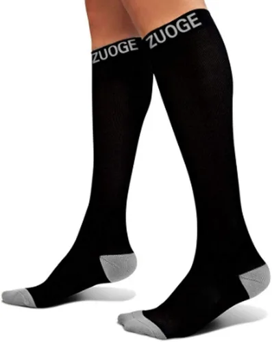Vista 2 de Paquete de 3 pares de calcetines de compresión, los mejores calcetines médicos, de enfermería, viajes y vuelos, para correr y fitness, 15-20mmHg