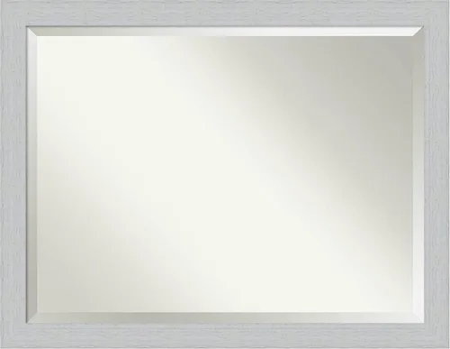 Vista 10 de Amanti Art Espejo de baño azul para sobre el fregadero, espejo de tocador rectangular azul marino Shiplap de 24 x 20 pulgadas, marco de madera
