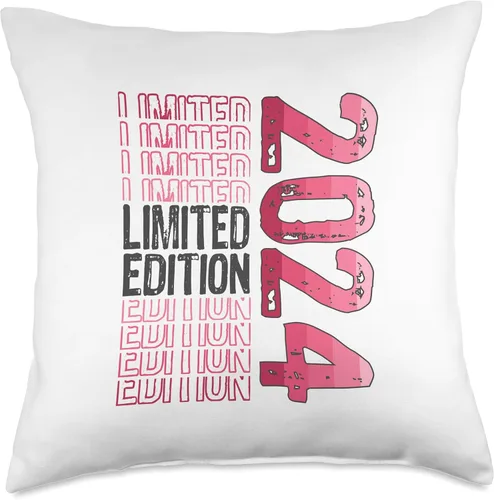 Vista 4 de Edición limitada Vintage 2024 Retro Birthday Throw Pillow