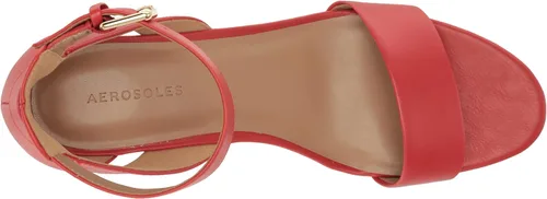 Vista 5 de Aerosoles Sandalias de cuña para mujer, rojo (Red Leather)