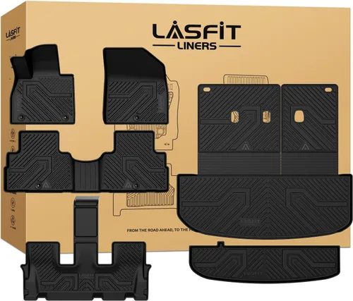 Vista 11 de LASFIT Alfombrillas de suelo y tapete de carga para Kia K4 2026 2025 para todo tipo de clima, TPE ajuste personalizado, juego completo