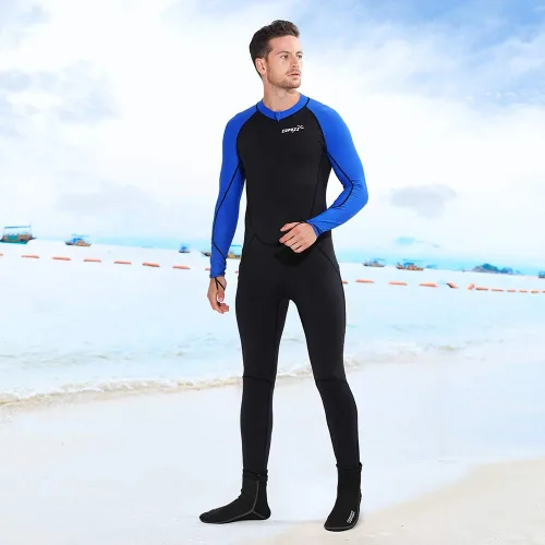 Vista 2 de COPOZZ Calcetines de buceo de neopreno de 0.118 pulgadas (0.118 in), antideslizantes para esnórquel natación, jóvenes, hombres y mujeres
