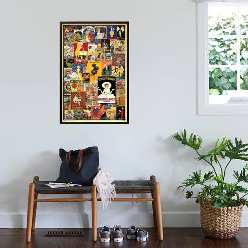 Vista 3 de AllPosters Póster de pared con anuncios vintage de bebidas sobre marco negro, 24 x 36 pulgadas