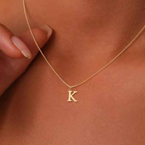 Vista 9 de Foxgirl Gold Initial Necklaces for Women Girls, Dainty Gold Letter Necklace Tiny A-Z Pendant Choker Necklace Trendy Cute Personalized Monogram Name