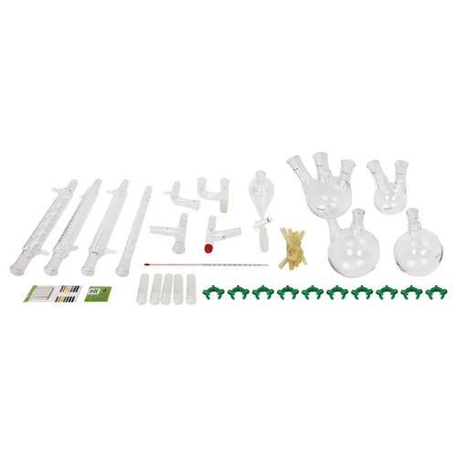 Vista 2 de 32PCS Lab Chemilcal Unit, 24/40 juntas de vidrio química orgánica laboratorio cristalería kit