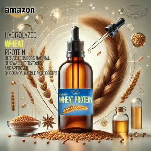 Vista 7 de PROTEÍNA DE TRIGO HIDROLIZADA - Líquido - para cabello casero, piel, gel de baño, champús, acondicionadores - 1.76 Oz Para el cabello