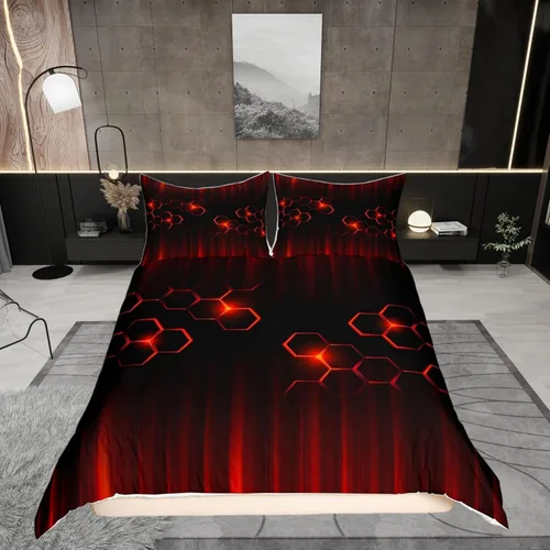 Vista 31 de Funda de edredón Happy Camping, juego de ropa de cama con temática de cámper para niños, funda de edredón de estilo rústico para decoración