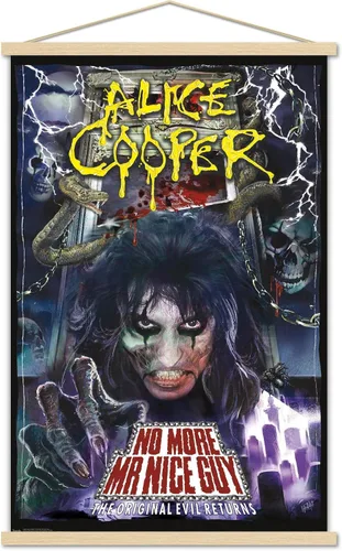 Vista 16 de Trends International Alice Cooper - Póster de pared No More Mr. Nice Guy, 14.725 x 22.375 pulgadas, versión enmarcada de madera de granero Versión