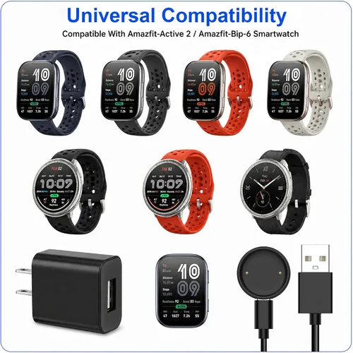 Vista 2 de Adaptador de cargador compatible con Amazfit-Active-2/Bip-6