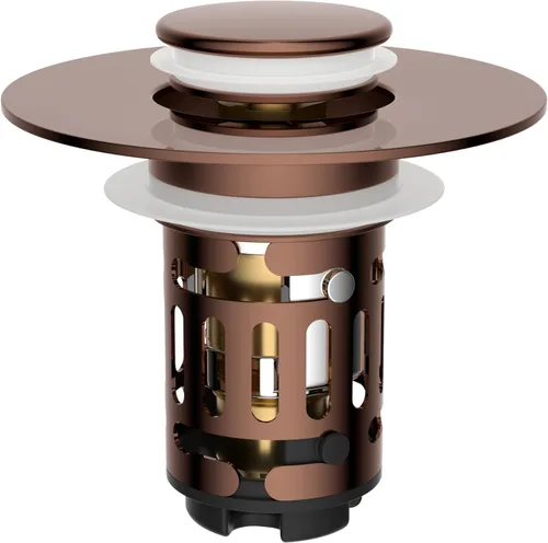 Vista 29 de Hibbent Colador de drenaje de lavabo de baño 3 en 1 mejorado, tapón universal desplegable con cesta de filtro de acero inoxidable extraíble atrapa