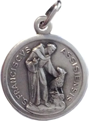 Vista 7 de Medalla San Francisco de Asís - Medallas de los Santos Patronos -100% Made in Italy