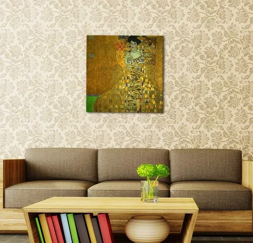 Vista 9 de Wieco Art Retrato de Adele Bloch-Bauer I, 1907 por Gustav Klimt, pinturas famosas, lienzo, arte de pared para dormitorio, impresiones en lienzo