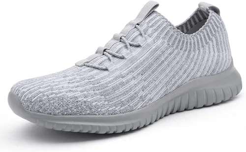 Vista 9 de TIOSEBON - Zapatos de caminar sin cordones para mujer, ligeros, casuales, para correr A/Todo Blanco