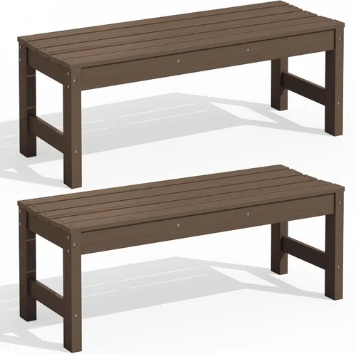 Vista 9 de SERWALL 2-Person Backless Outdoor Bench 56 Inches, Aruba