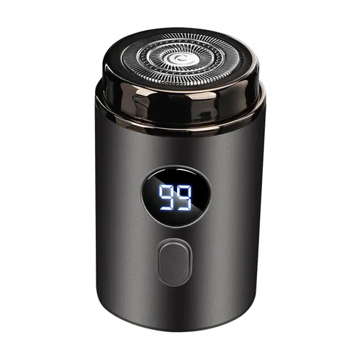 Vista 7 de Almencla Afeitadora de viaje para hombre, afeitadora portátil extraíble, mini afeitadora para regalos del día del padre, recortar uso en automóvil