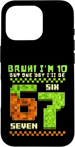 Vista 20 de Bruh I'm 10 But One-Day I'll Be 67 Retro 10th Birthday Kids Case for iPhone 17