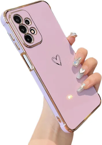 Vista 35 de ZTOFERA Funda diseñada para Google Pixel 7a, bonito diseño de corazones de amor con borde chapado y protección de lente de cámara, para Google Pixel