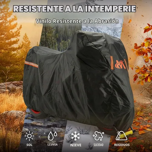 Vista 4 de Mockins Funda grande para motocicleta de 91 x 49 x 39 pulgadas, protección