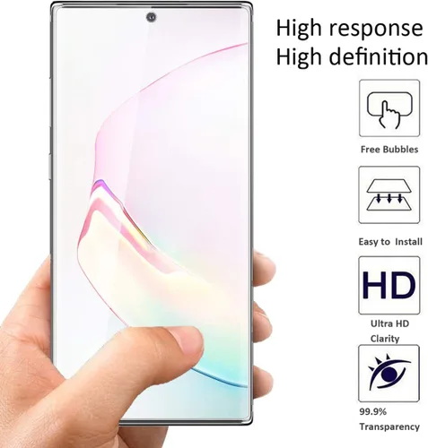 Vista 3 de Orzero Paquete de 3 protectores de pantalla compatibles con Samsung Galaxy Note 10 Plus, Note 10+, Note 10+ 5G (2019), protector de pantalla de TPU