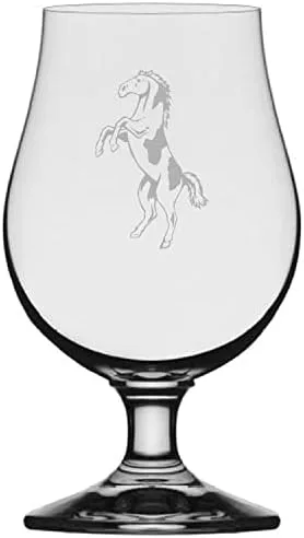 Vista 77 de Abaco Barb Body Horse - Vaso de cerveza Iona grabado (13.25 onzas)