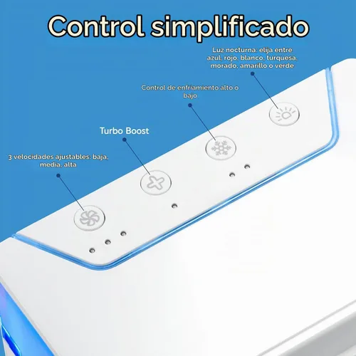 Vista 5 de Ontel Arctic Enfriador de aire personal, blanco