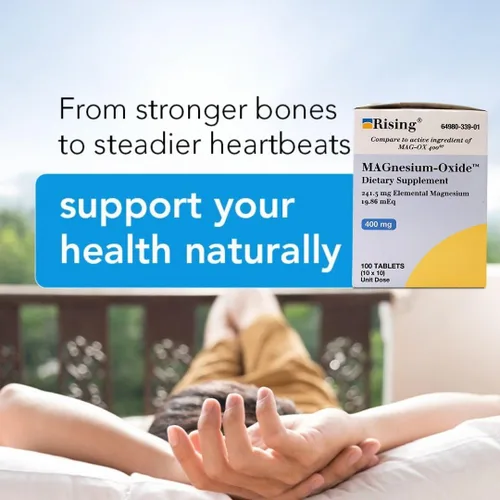 Vista 6 de Rising Pharma - Óxido de magnesio 400 mg - Suplemento dietético de magnesio elemental - 100