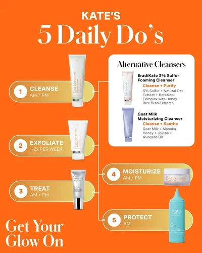 Vista 7 de Kate Somerville ExfoliKate Limpiador – Lavado facial exfoliante espumante diario – Exfoliante facial suave con ácido glicólico y ácido láctico