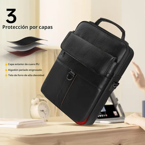 Vista 7 de Funda de cuero para iPad de 11 pulgadas para iPad Pro 11 M5 M4 y iPad Air 11 M4 M4 M3 M2, iPad A16 con teclado mágico, funda protectora acolchada