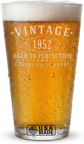 Vista 28 de Vintage 2008 Grabado Pint Glass 18 regalos de cumpleaños para niños niñas Claro