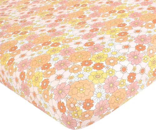 Vista 7 de Hudson Baby Sábana bajera ajustable unisex de algodón para cuna, avión, talla única