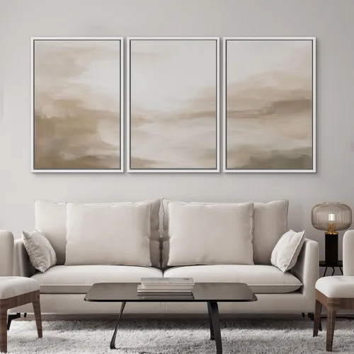 Vista 198 de SIGNWIN Lienzo enmarcado para pared, juego de arte de collage de hojas transparentes en blanco y negro, ilustraciones de naturaleza silvestre, arte