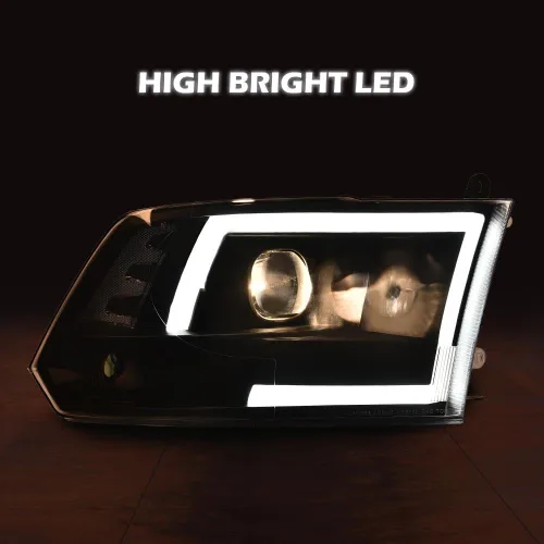 Vista 8 de CROSSDESIGN Faros LED DRL, Faro Lente transparente Carcasa Negra