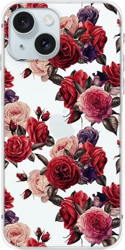 Vista 11 de Blingy's Funda para iPhone 15, lindo patrón de carlino divertido estilo perro divertido diseño de animales de dibujos animados diseño transparente