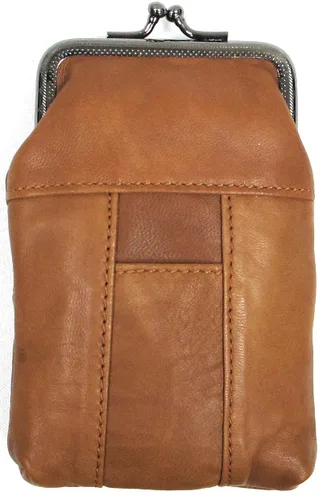 Vista 8 de 1 par 2 color/tamaño genuino suave Leather Cigarette Case púrpura 100s + marrón para 120s