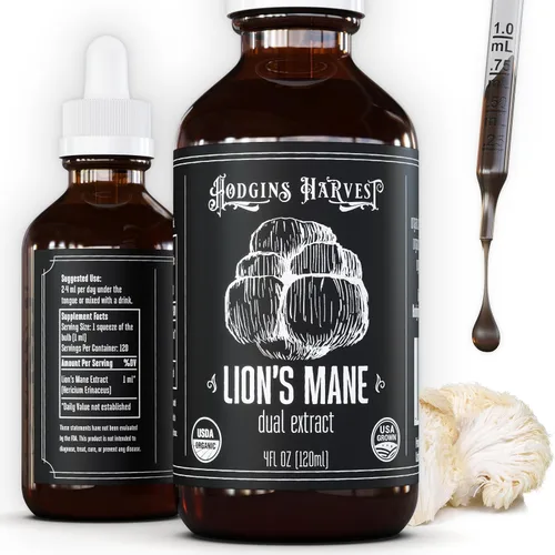 Vista 7 de Hodgins Harvest Tintura de Extracto de Cuerpo Fructífero de Hongo Cordyceps Orgánico - Suplemento de Extracto Doble Extra Concentrado - Hongos