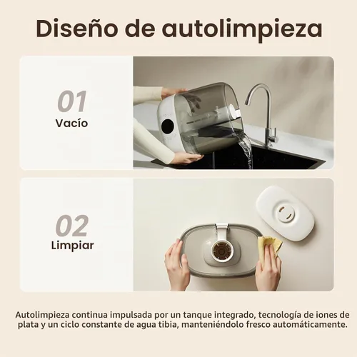 Vista 9 de Provirtec 6L Self-Cleaning Humidifier for Large Room, Warm & Cool Mist No-Leak Design, Easy Clean, Top Fill, 60H Runtime, Quiet Ultrasonic, Auto