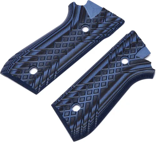 Vista 3 de Guuun Empuñaduras G10 para Taurus PT92 Grip Compatible con PT 92/99/100/101 y Decocker Crosshatch Texture - 6 opciones