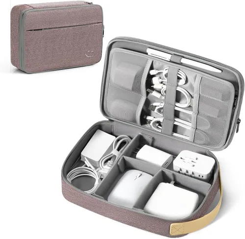 Vista 8 de Travelkin - Organizador de cables de viaje, organizador electrónico de viaje, bolsa organizadora de cables para cables, cargadores de teléfono, Negro