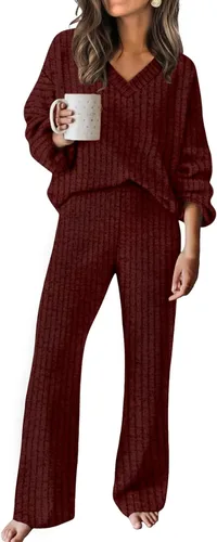 Vista 7 de Conjuntos de otoño para mujer RUMIA 2025 Conjuntos de suéter de vacaciones a juego para descanso (S-2XL)