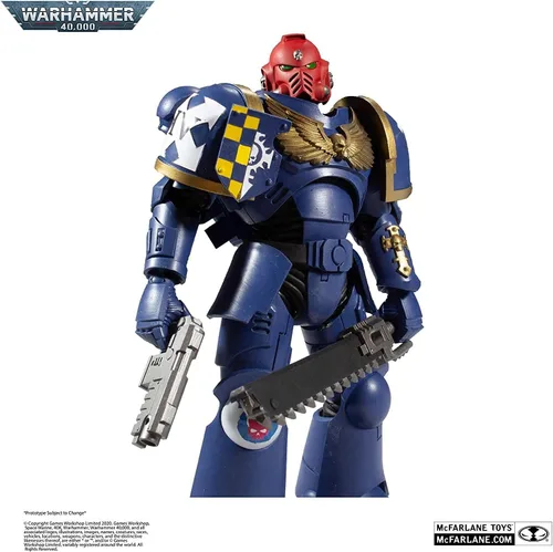 Vista 2 de McFarlane Toys Warhammer 40,000 Ultramarines Primaris Assault Intercessor - Figura de acción de 7 pulgadas