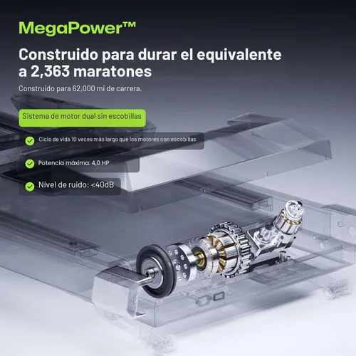 Vista 6 de 1st Smart Home - Cinta de correr solo para maratonistas con masajeador inteligente de pantorrillas, cintas de correr silenciosas UREVO para el hogar