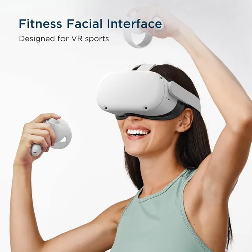 Vista 2 de KIWI design Accesorios de fitness para cojín facial mejorados compatibles con Quest 2 con almohadilla de cuero de interfaz facial 2 almohadilla