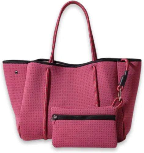 Vista 51 de POPUPS Bolso grande de neopreno para mujer - Bolso de mano de diseñador para todos los días, para el trabajo, la playa y viajes con bolsillos
