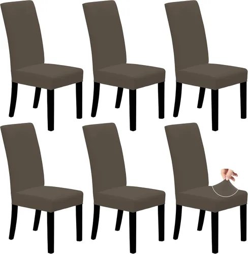 Vista 13 de Easy-Going - Juego de 2 fundas elásticas para sillas de comedor, fundas para sillas de comedor, fundas para sillas Parsons para comedor, ceremonia