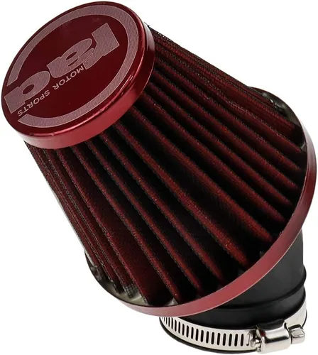 Vista 8 de Filtro de aire universal para motocicleta Sydien, piezas modificadas reemplazables para aumentar el flujo de aire en el motor, 42RAD con abrazadera