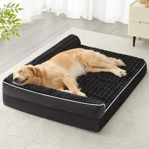 Vista 10 de BFPETHOME - Camas ortopédicas para perros grandes - Sofá para perros impermeable con funda extraíble y lavable, cama grande para mascotas con forro