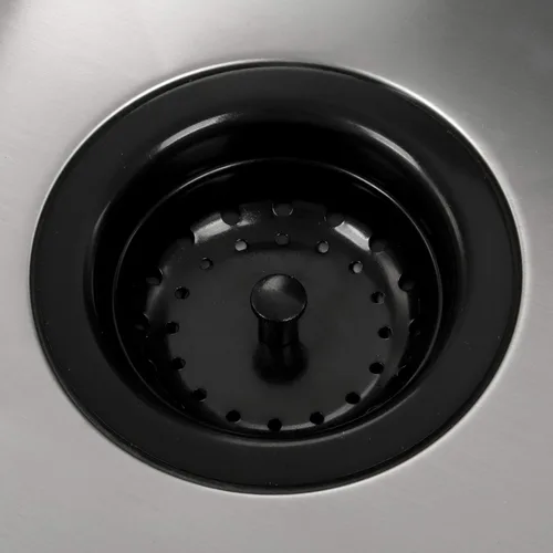 Vista 5 de Tapón negro para fregadero,Tapón de fregadero de acero inoxidable,Tapón de cesta de repuesto para fregadero de cocina negro