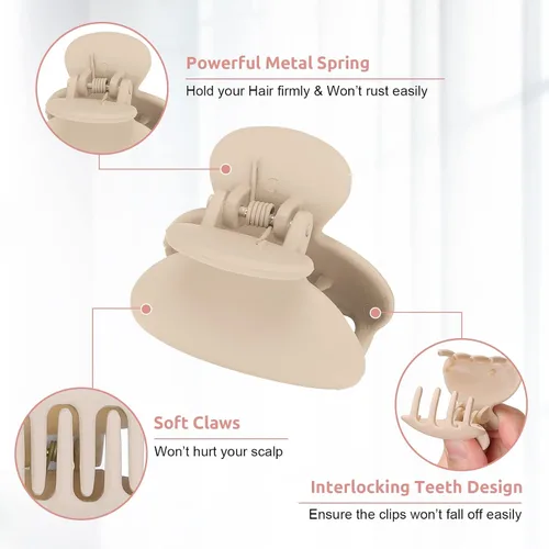 Vista 5 de Lolalet - Paquete de 12 pinzas pequeñas para el cabello para mujer, cabello fino y corto, 1.5 pulgadas, lindos clips de mandíbula de tamaño mediano