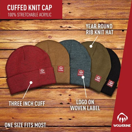 Vista 6 de WOLVERINE Gorro unisex de alto rendimiento, duradero para el trabajo y aventuras al aire libre (talla única)